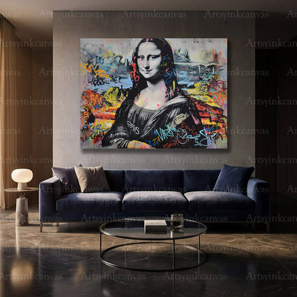 Renaissance Mona Lisa urban wall art