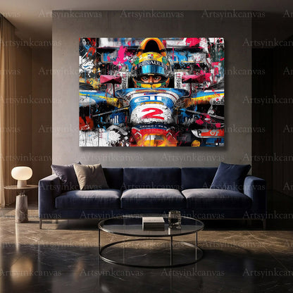 Renault Formula 1 motorsport street art wall decor