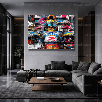 Renault F1 race car graffiti artwork