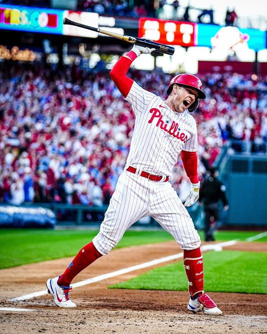 Rhys Hoskins home run bat spike canvas wall art