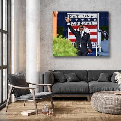 Rickey Henderson Hall of Fame Athletics Yankees Canvas Wall Art