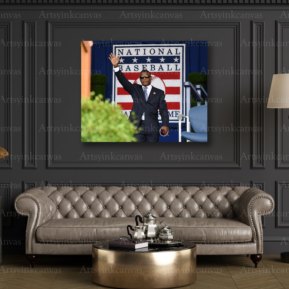 Rickey Henderson Hall of Fame Athletics Yankees Canvas Wall Art