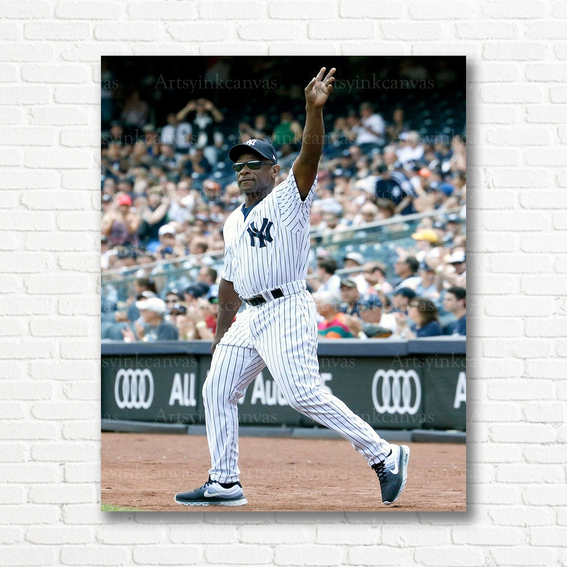 Rickey Henderson Athletics fan celebration canvas print