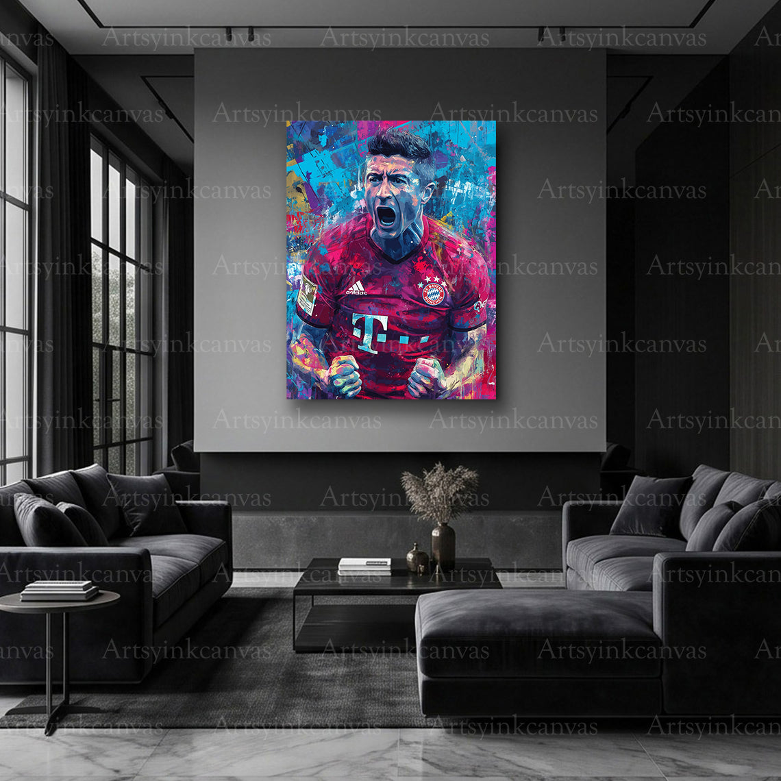 Robert Lewandowski Polish football street art