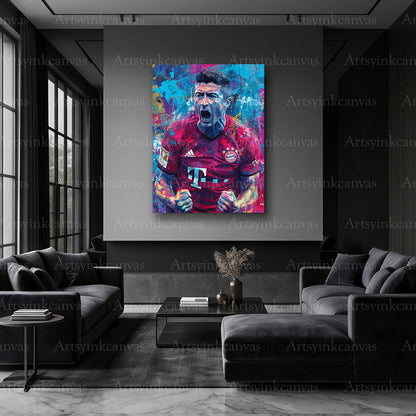 Robert Lewandowski Polish football street art