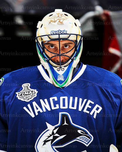 Roberto Luongo 2011 Cup Finals stare Vancouver Canucks canvas wall art