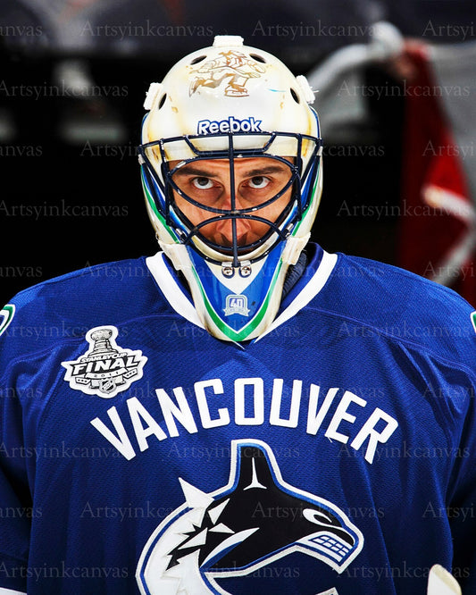 Roberto Luongo 2011 Cup Finals stare Vancouver Canucks canvas wall art