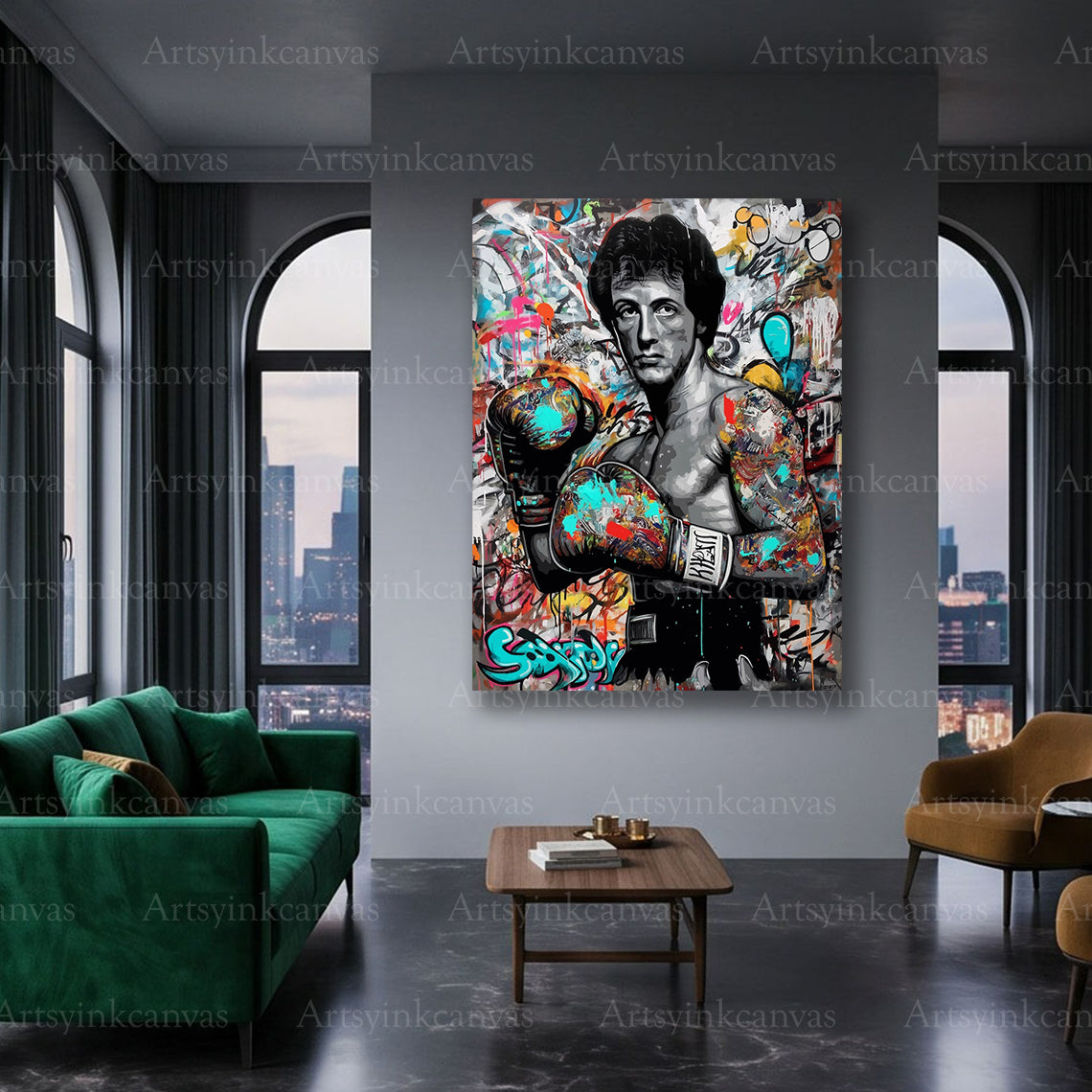 Rocky Balboa movie inspired canvas art for boxing fans