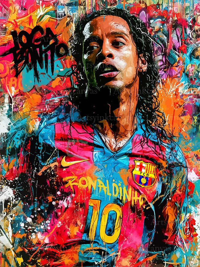Ronaldinho 10 canvas wall art