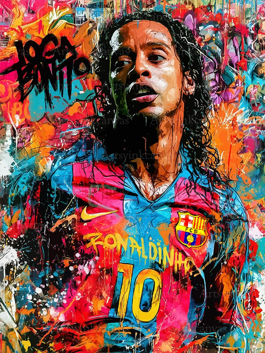 Ronaldinho 10 canvas wall art