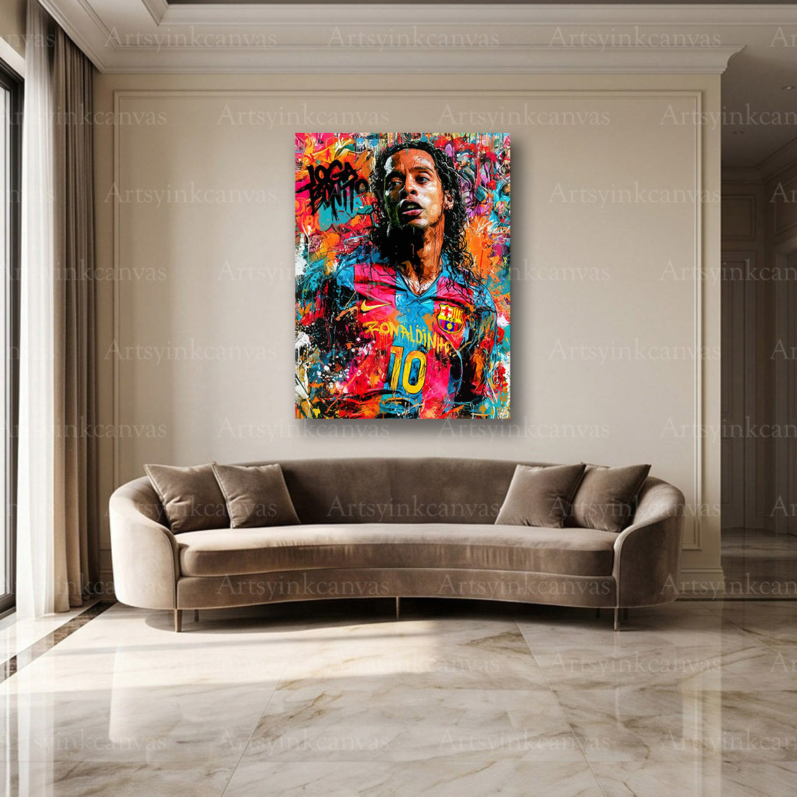 Ronaldinho Brazilian football wall decor