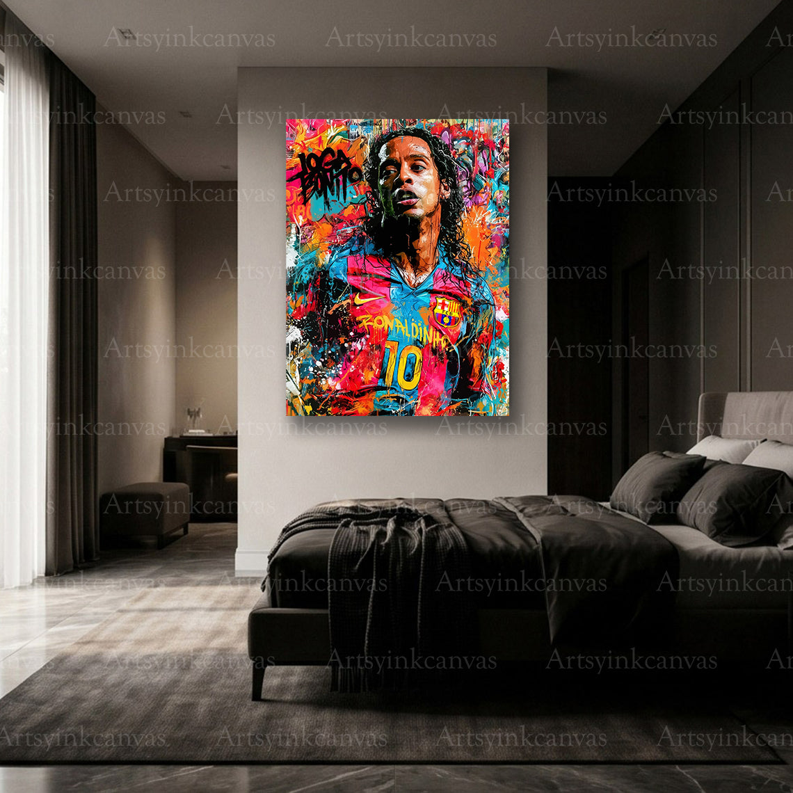 Premium Ronaldinho football wall art