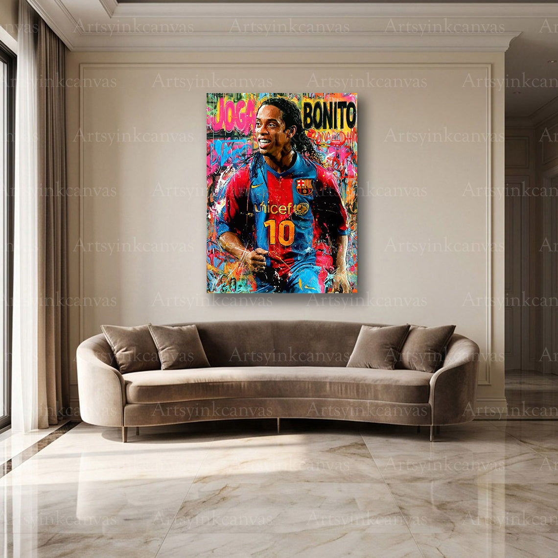 Ronaldinho soccer legend wall decor
