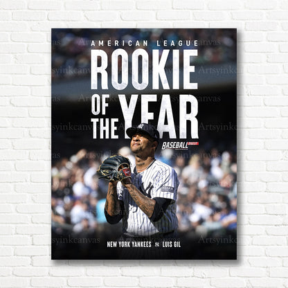 MLB Rookie of the Year award canvas print
