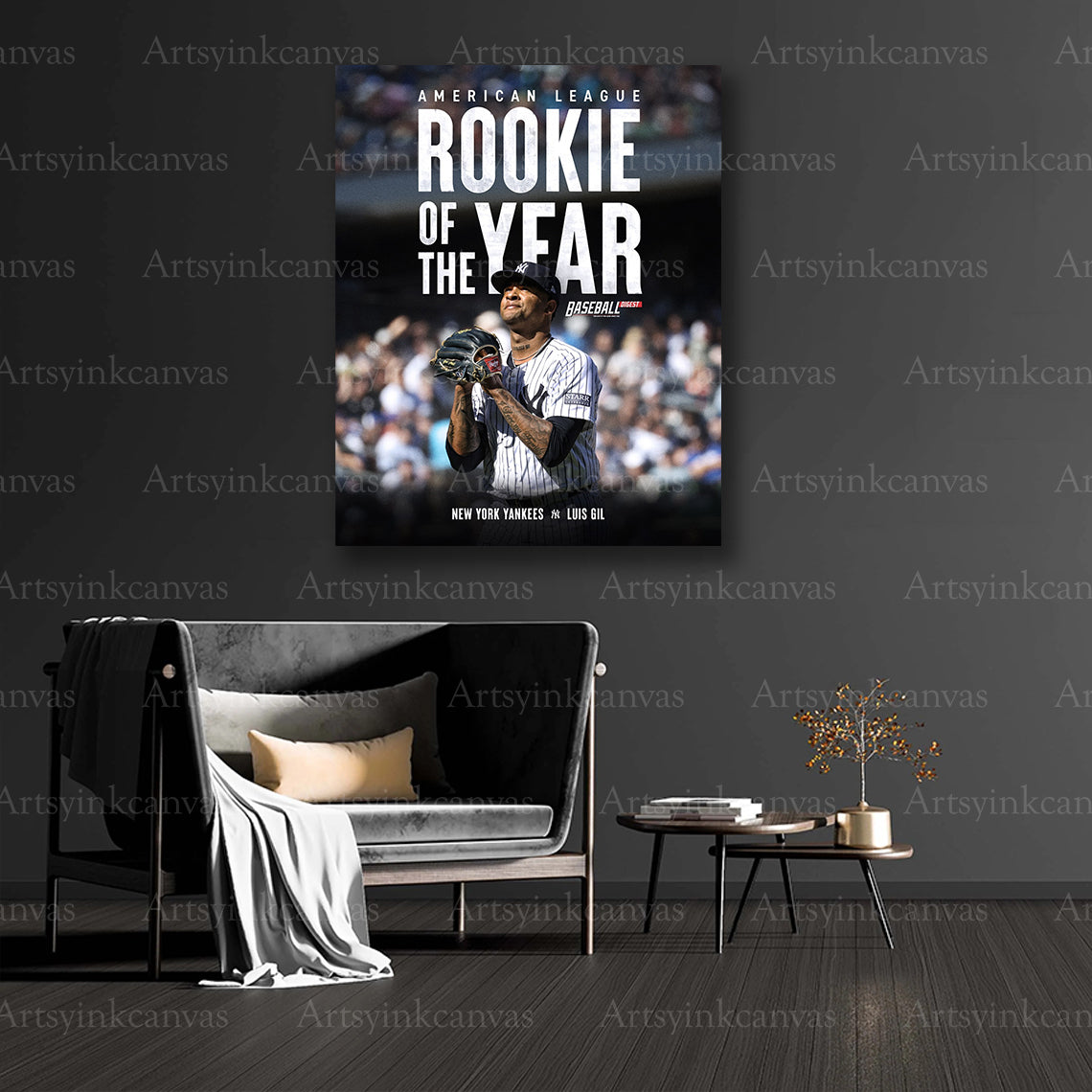 Rookie award collector canvas