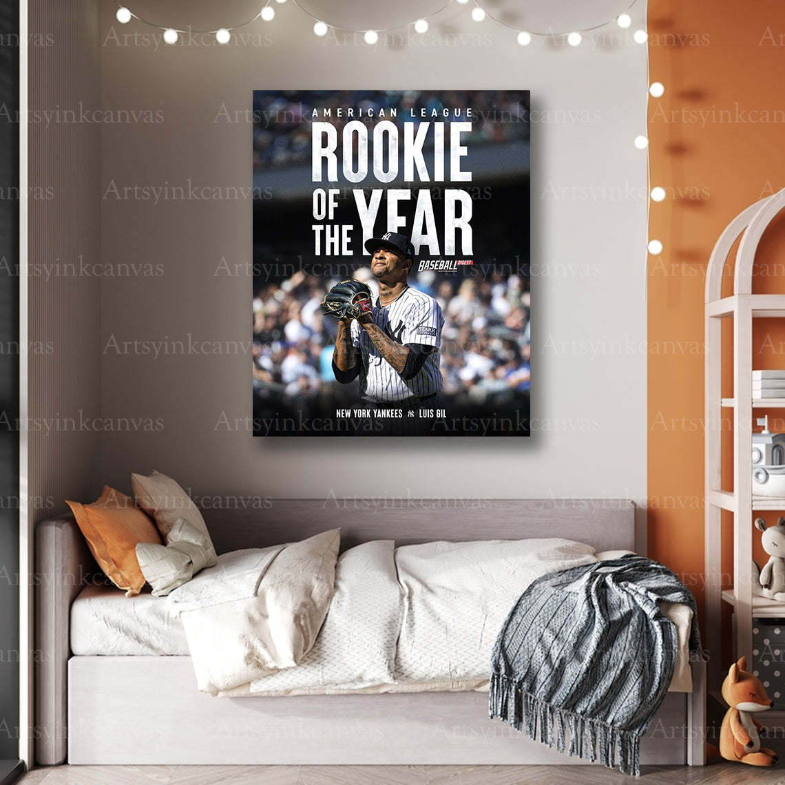 Premium baseball award canvas art