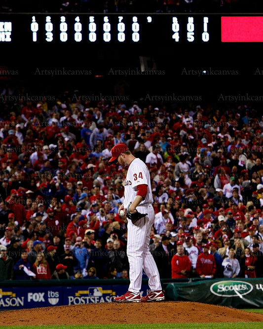 Roy Halladay 2010 NLDS no-hitter canvas wall art
