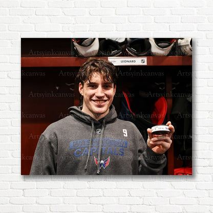 Ryan Leonard first NHL goal Washington Capitals canvas print