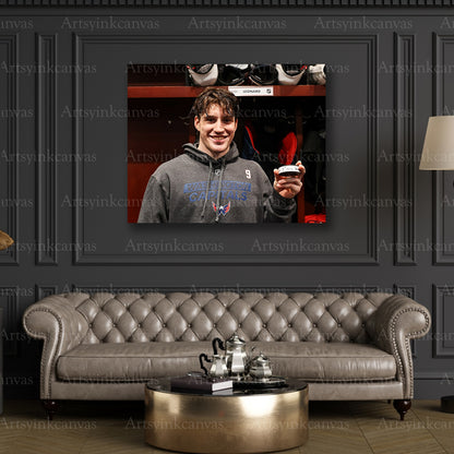 Premium Ryan Leonard first NHL goal canvas print