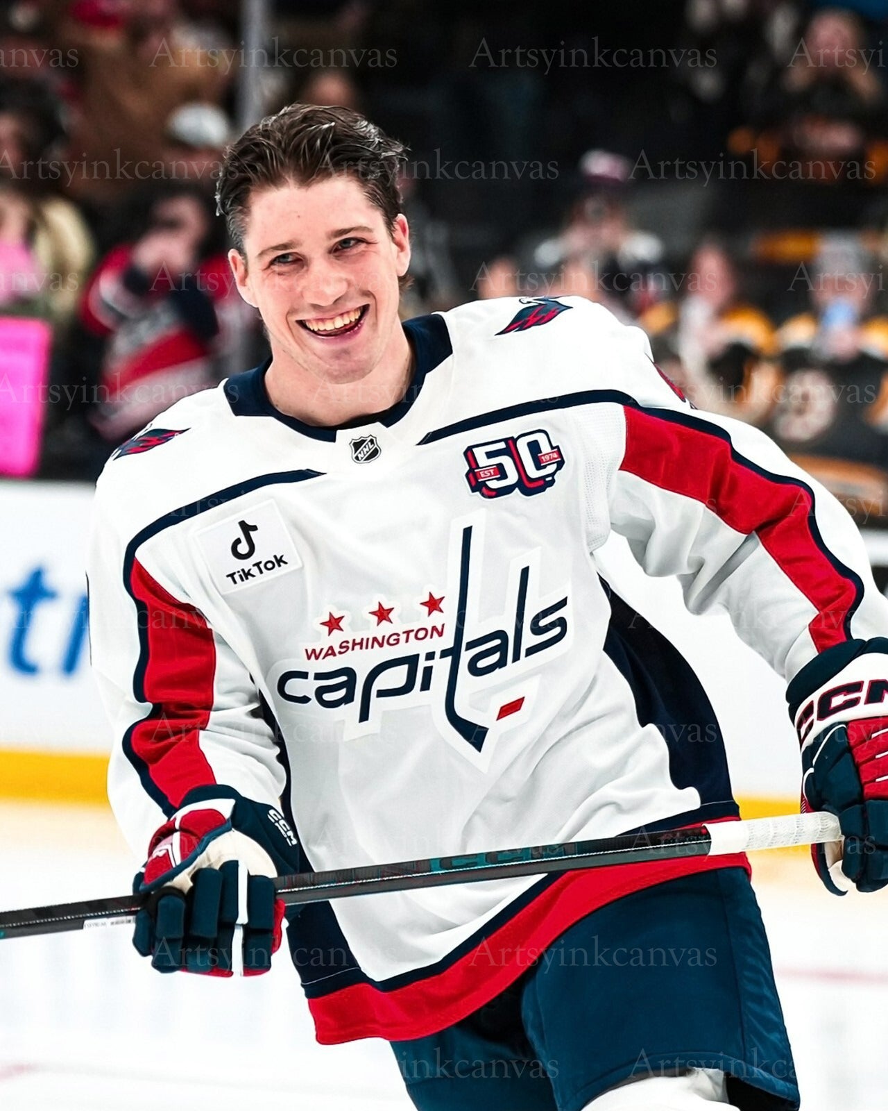 Ryan Leonard Warmups in Debut canvas wall art