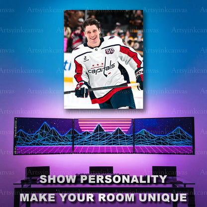 Ryan Leonard NHL rookie warmups artwork