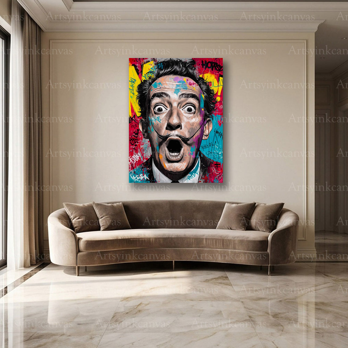Salvador Dalí street art wall decor