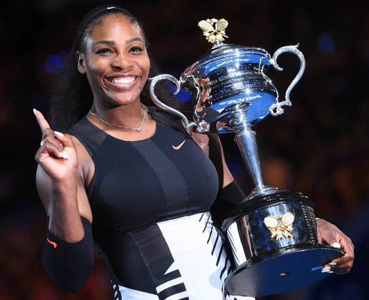 Serena Williams championship trophy canvas wall art