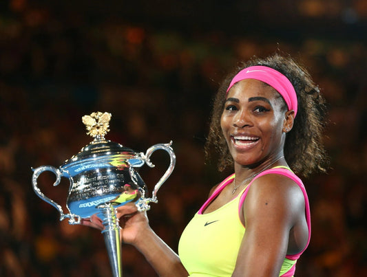 Serena Williams championship trophy celebration canvas wall art
