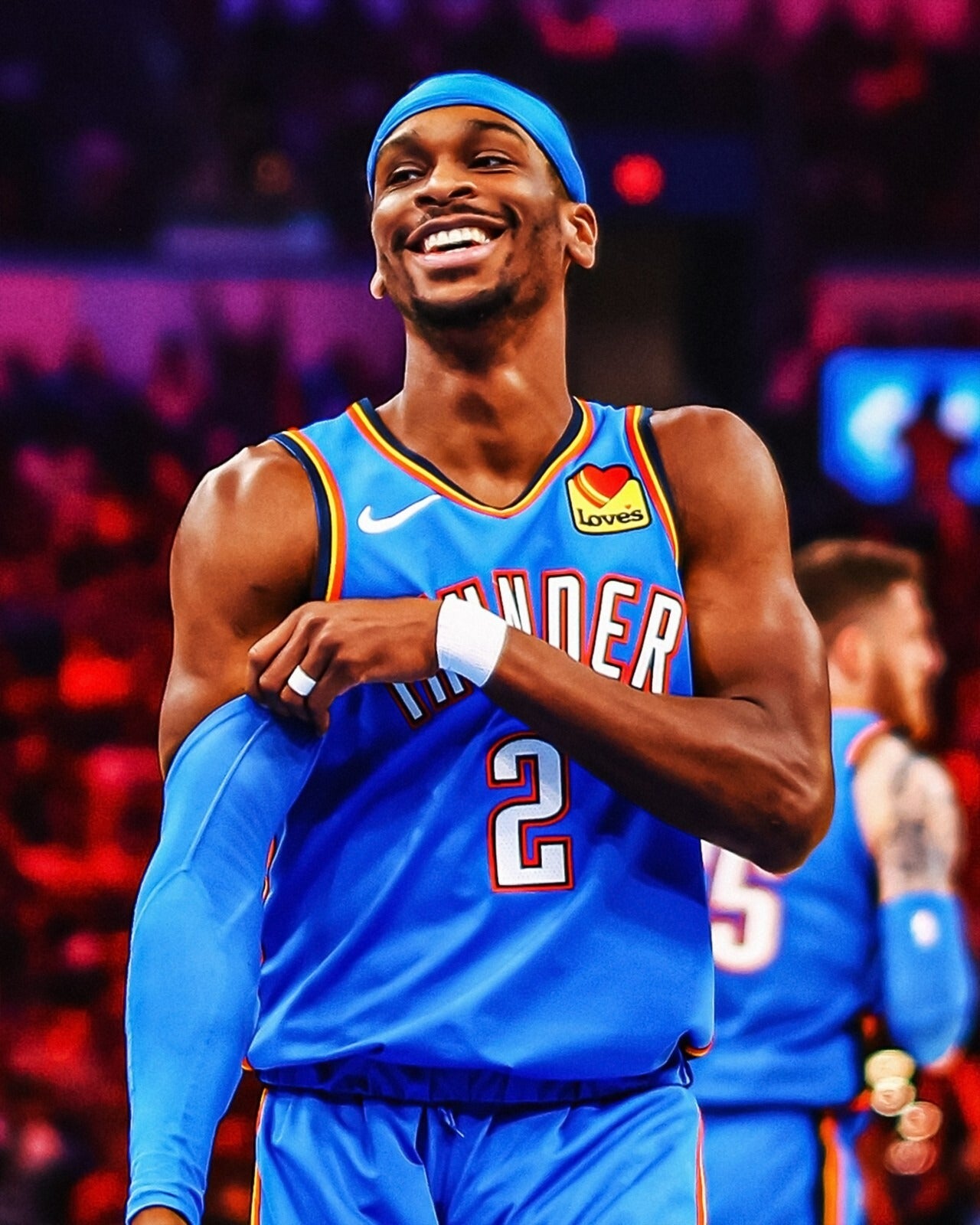 Shai Gilgeous-Alexander game day smile Oklahoma City Thunder canvas wall art