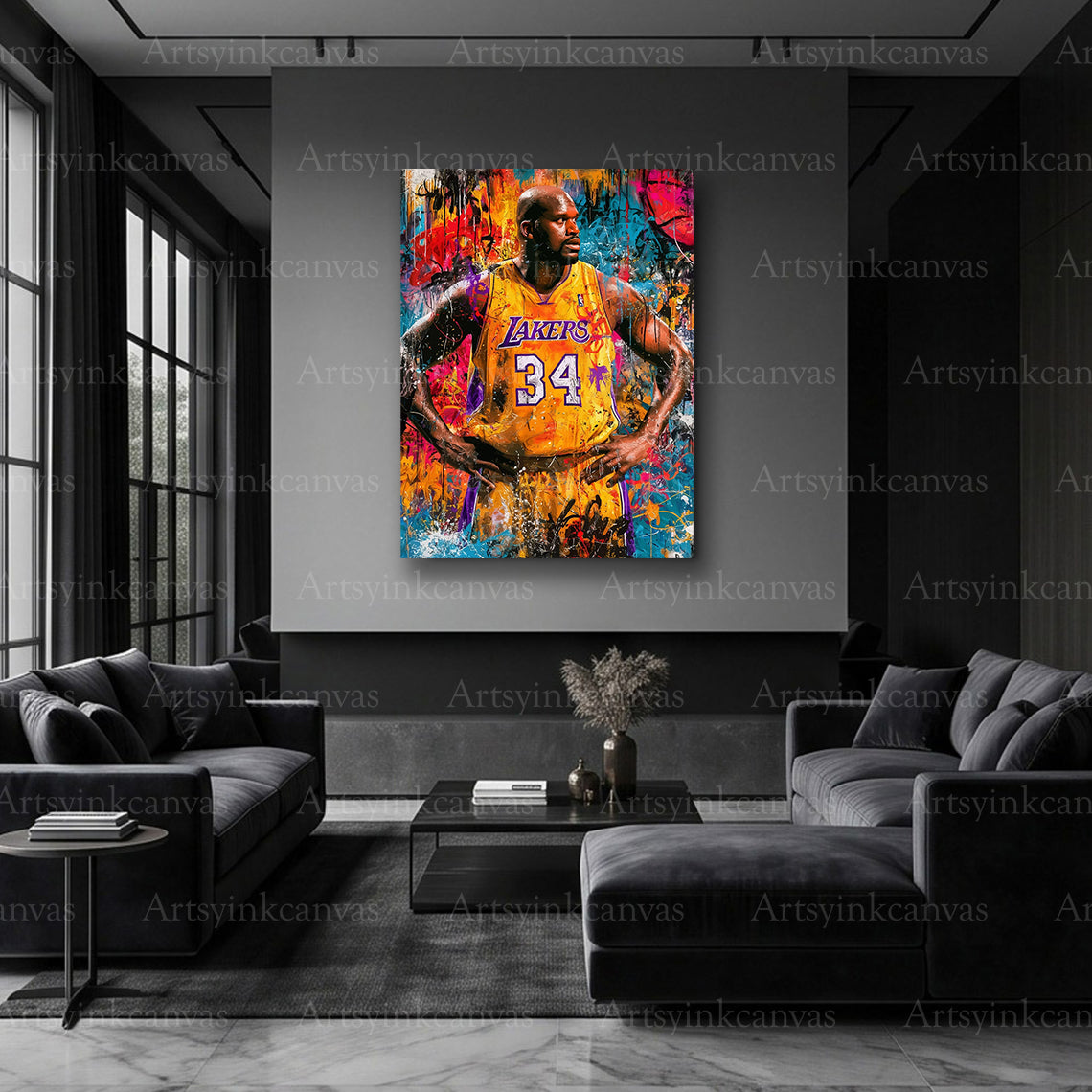 Shaq urban basketball artwork