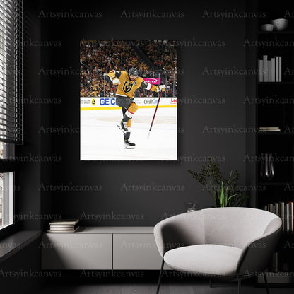 Shea Theodore scoring celebration wall decor