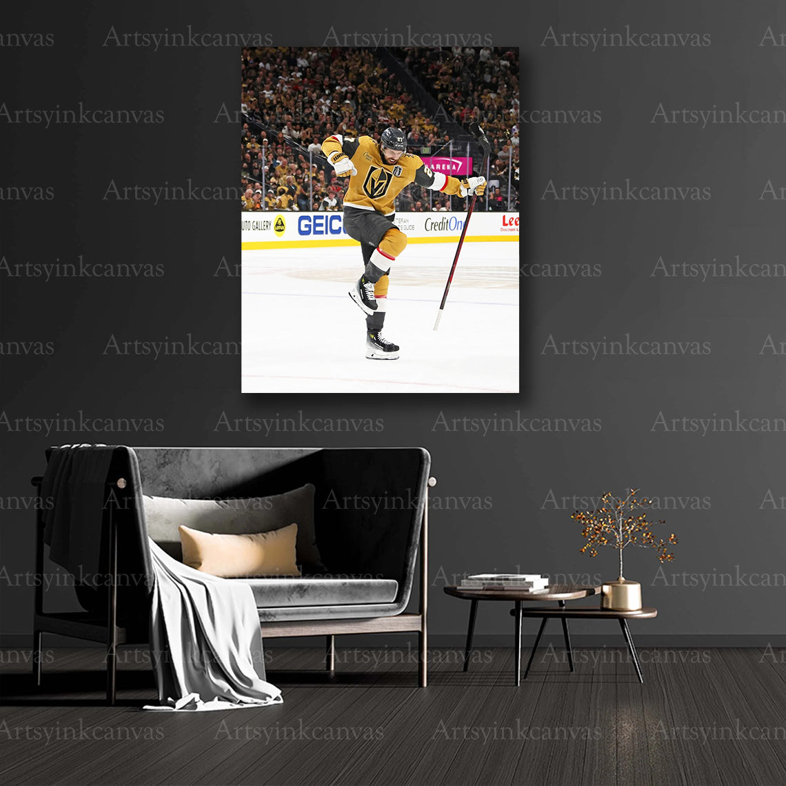 Golden Knights collector hockey canvas art