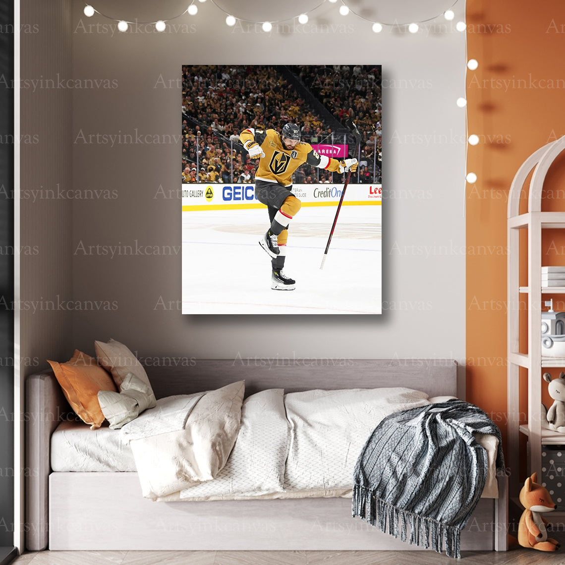 Premium Shea Theodore goal celebration canvas print