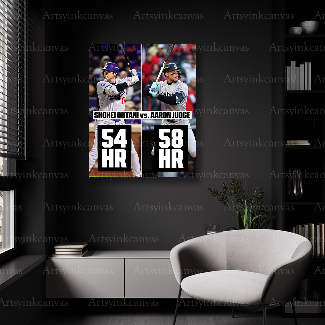 MLB superstars comparison wall decor