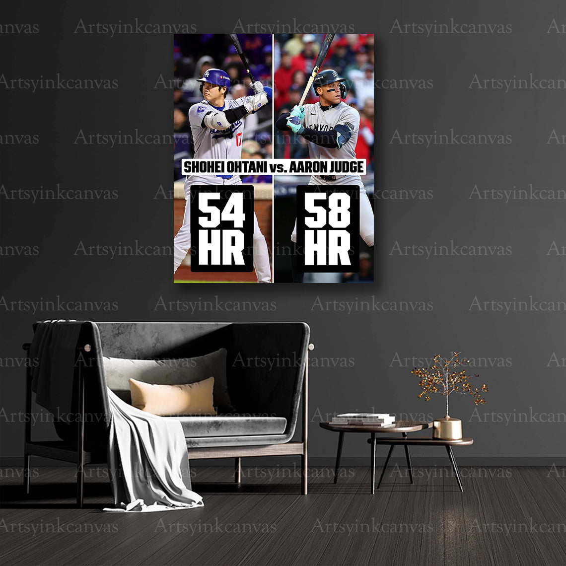 Shohei Ohtani Aaron Judge collector canvas