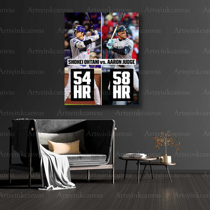 Shohei Ohtani Aaron Judge collector canvas