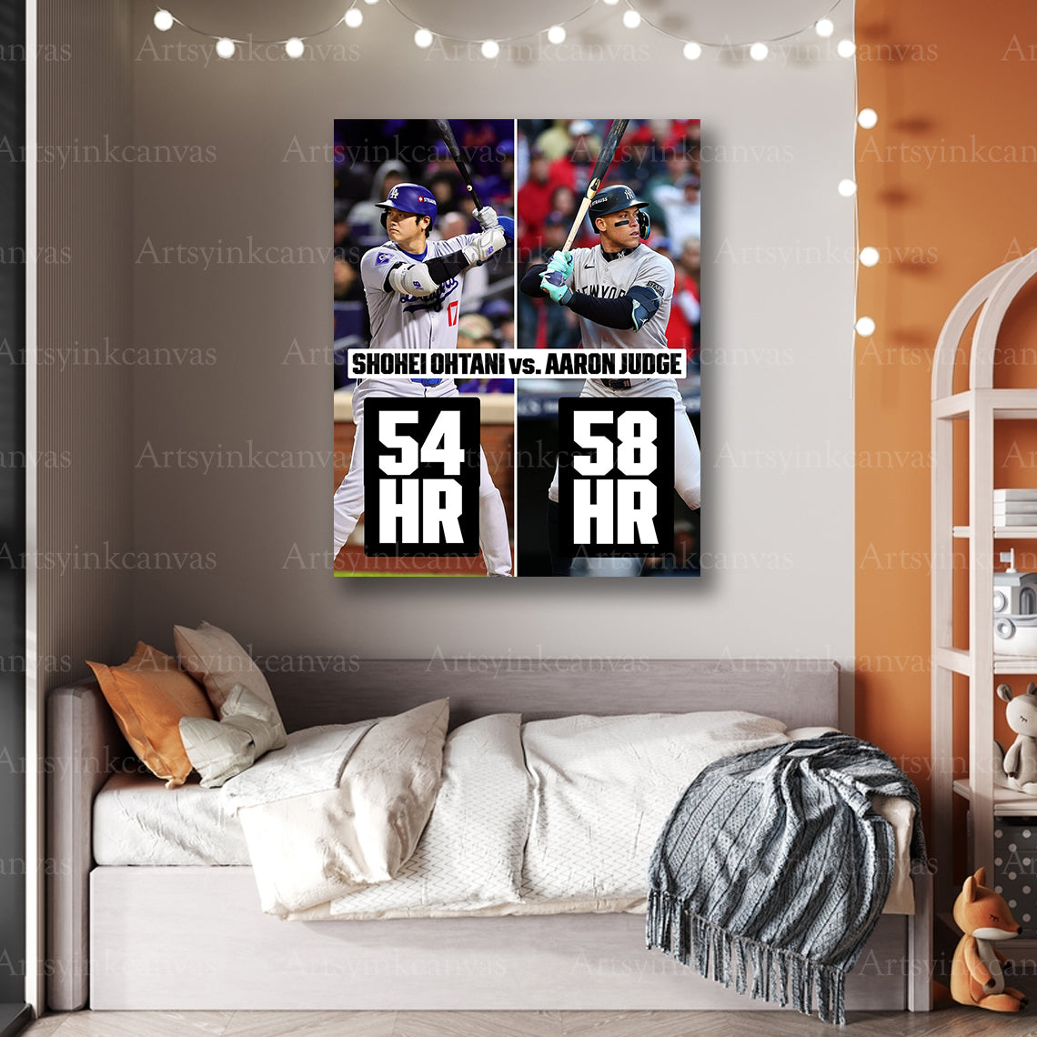 Premium baseball legends canvas art