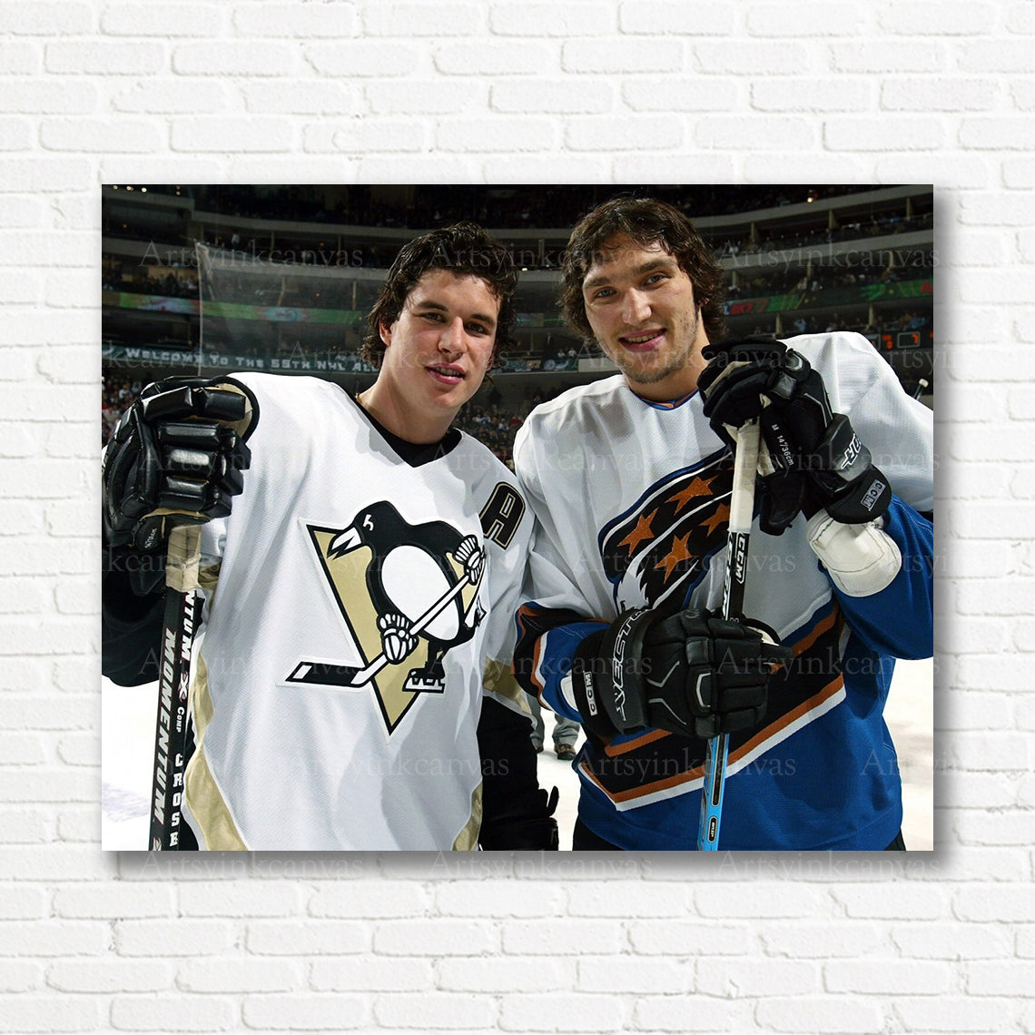 Sidney Crosby and Alex Ovechkin All-Star canvas print