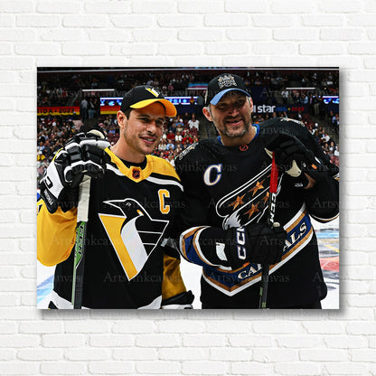 Sidney Crosby and Alex Ovechkin 2023 All-Star canvas print