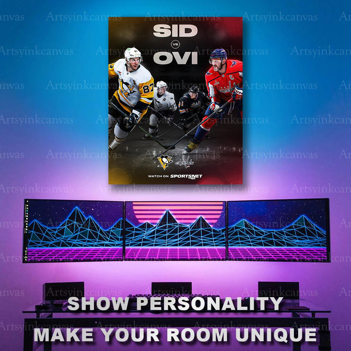 Penguins vs Capitals rivalry artwork