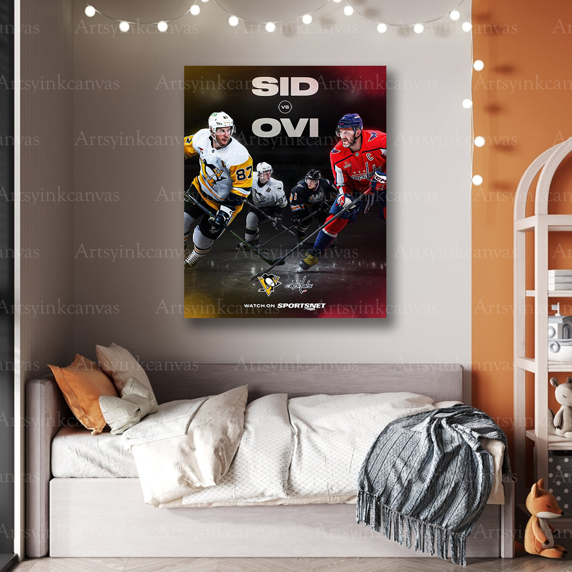 Premium Sidney Crosby Alex Ovechkin canvas print