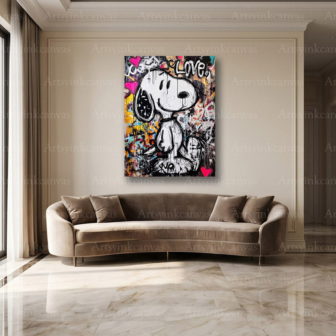 Snoopy cartoon wall decor