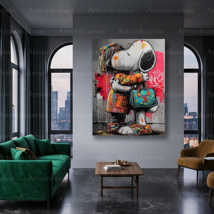 Elegant Snoopy inspired luxury wall decor