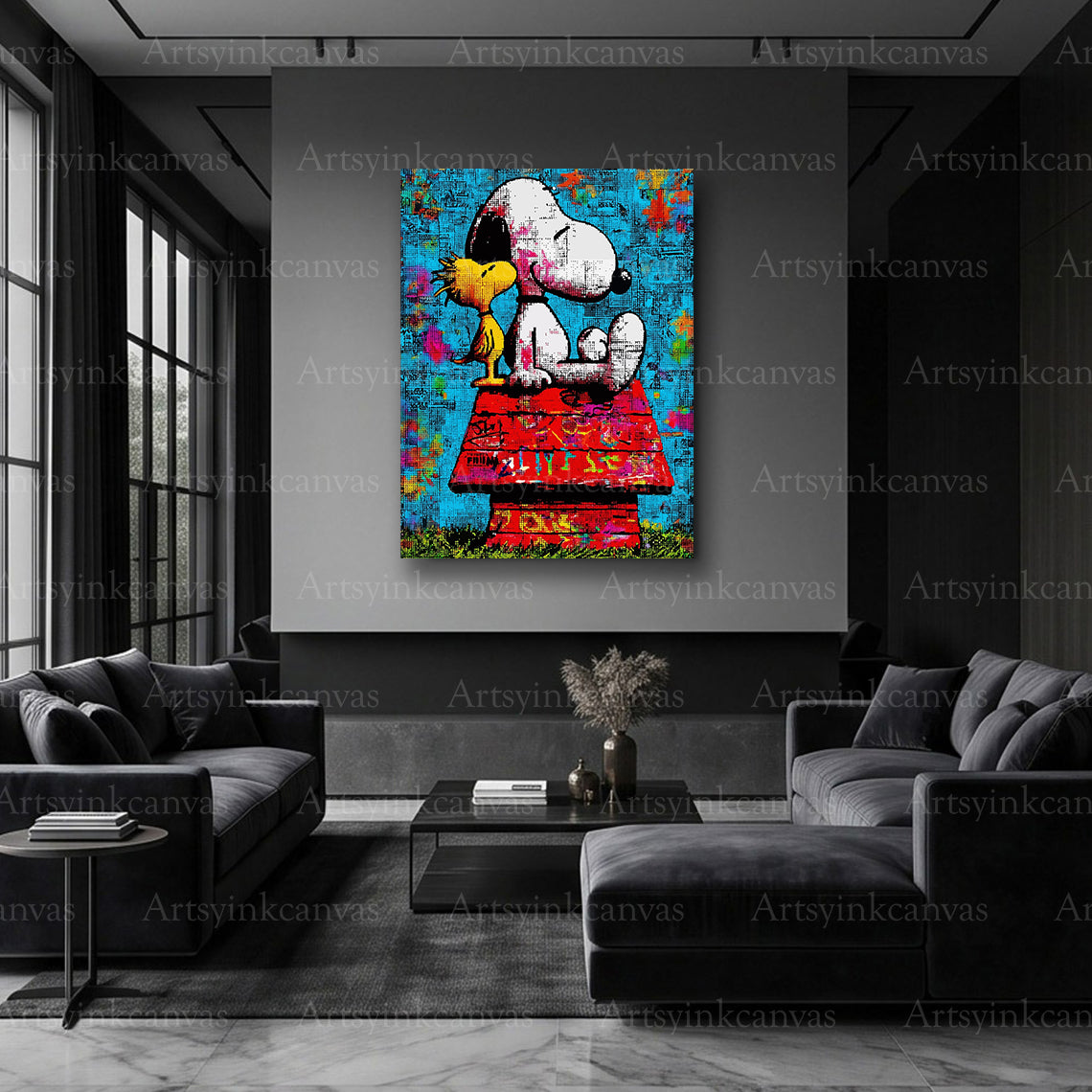 Snoopy Woodstock cartoon artwork