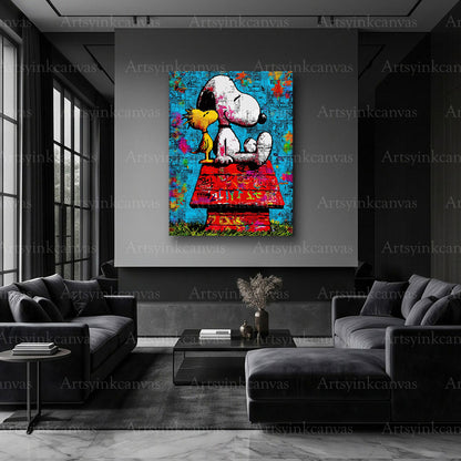 Snoopy Woodstock cartoon artwork