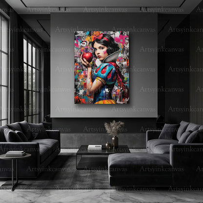 Snow White character graffiti artwork
