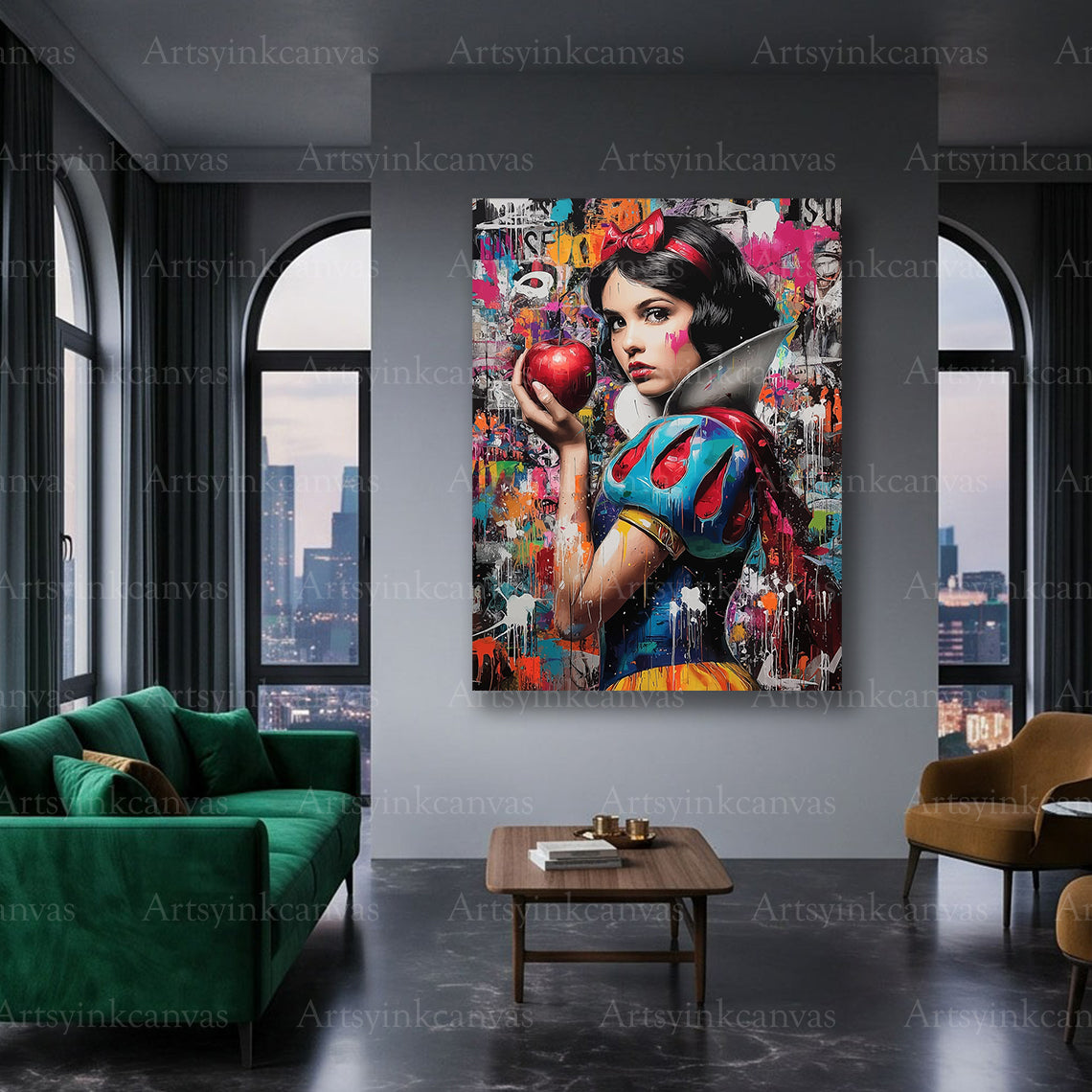 Colorful fairytale inspired canvas wall art