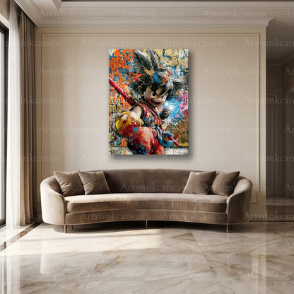 Goku Dragon Ball street art wall decor