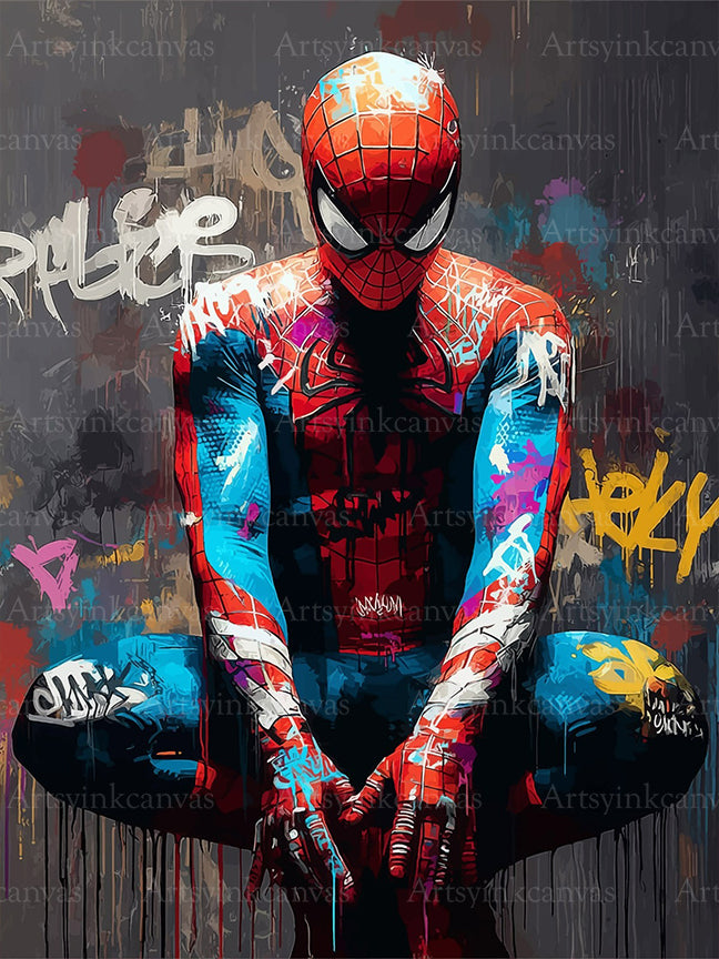 Spider-Man Urban Velocity graffiti canvas wall art