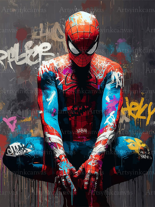 Spider-Man Urban Velocity graffiti canvas wall art